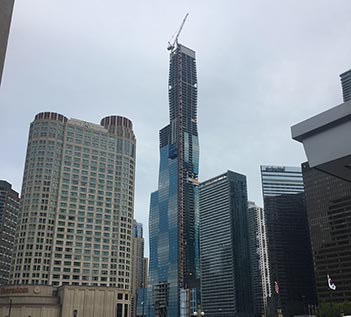 Chicago Vista Tower under construction, 2019